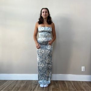 Reformation Blue and White Floral Maxi Dress